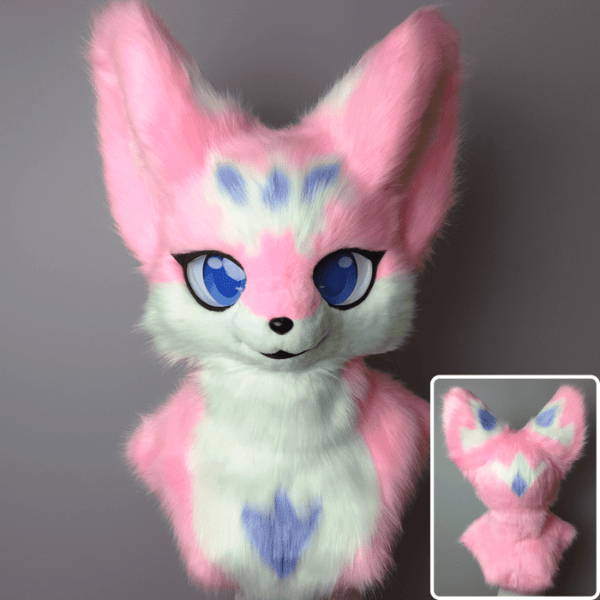 Pink and Purple Fursuit Head