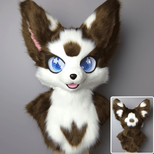 Black and White Fursuit Head