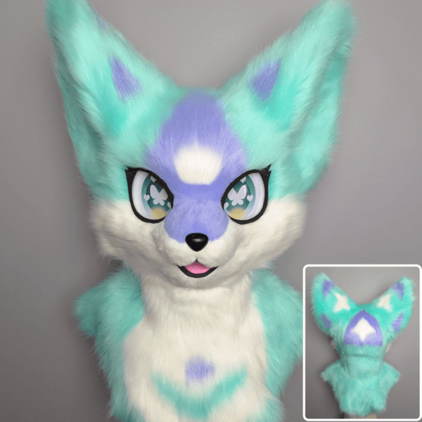 Blue Purple Fursuit Head - Custom Fursuit Mask