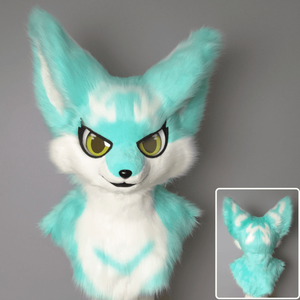 Ice Blue White Fursuit