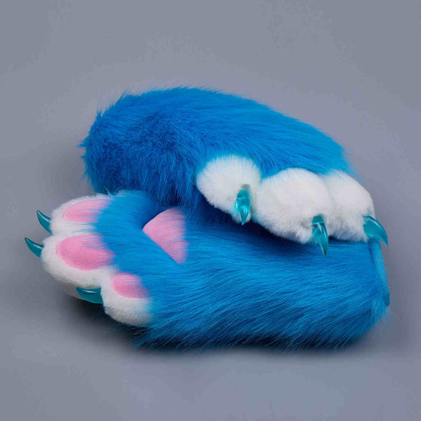 Forest Blue Fursuit Paws