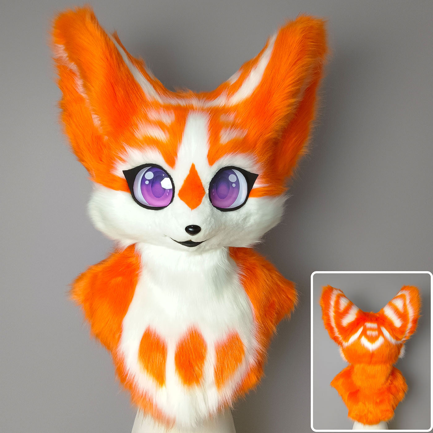 Premade Orange Fursuit Head Eyecatching Show Piece For Conventions ...