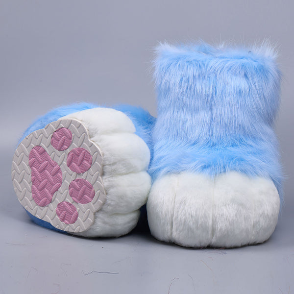 Blue Furry Feet Costume